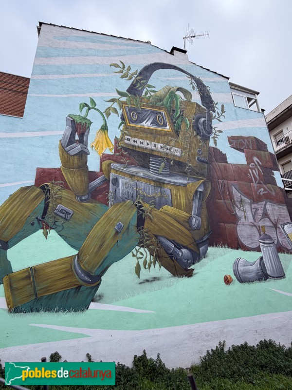 Torrefarrera - Mural <i>Oda al progrés</i> (URI.KTHR, 2023)