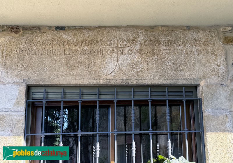 Sant Joan de Mollet - Centre històric. llinda de 1718