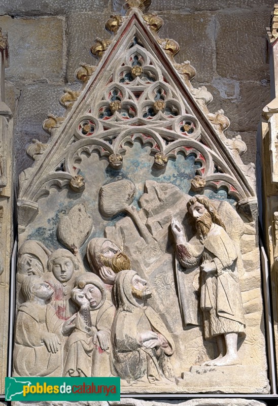 Torrebesses - Retaule de Sant Salvador. Predicació al desert