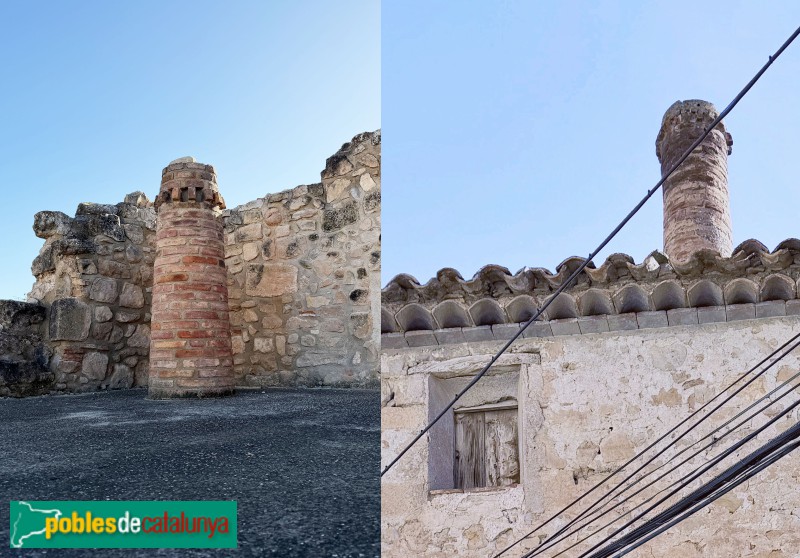 Torrebesses - Nucli antic. Dues xemenèies