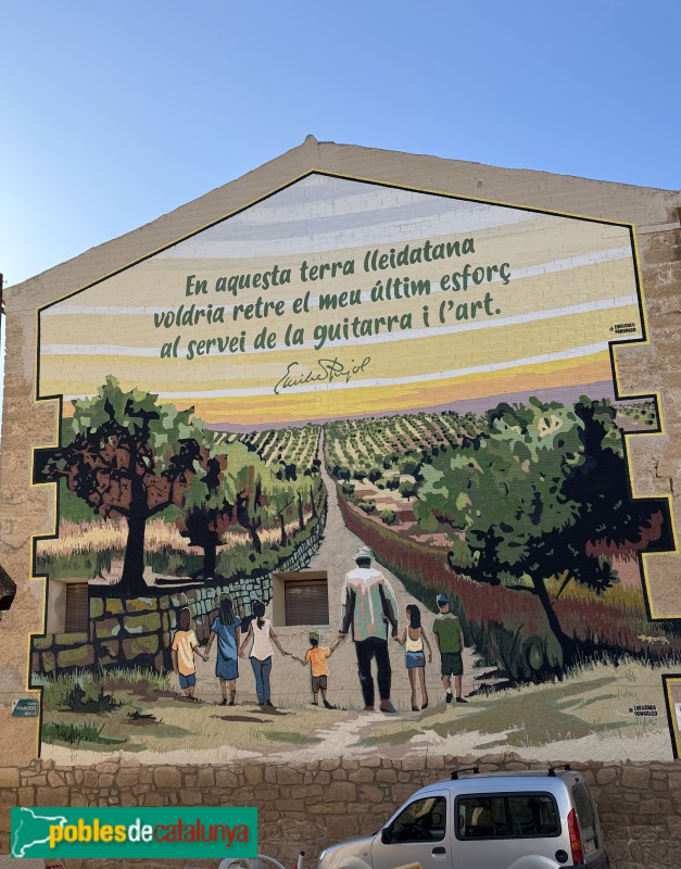 Torrebesses - Mural dedicat a Emili Pujol