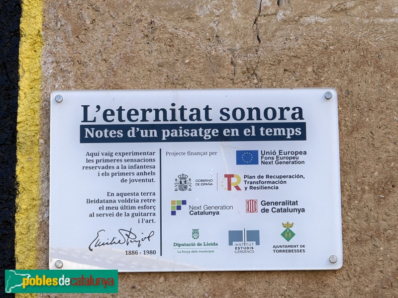 Torrebesses - Mural dedicat a Emili Pujol