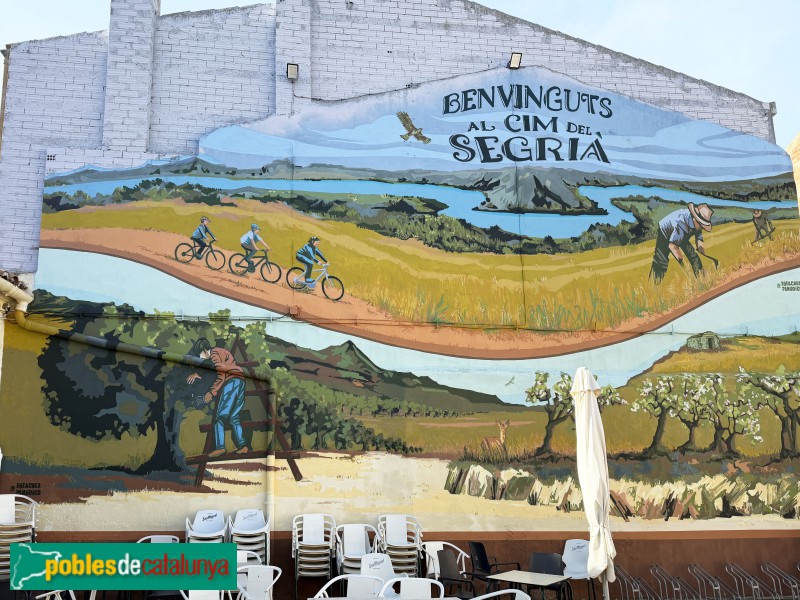 Almatret - Mural <i>Benvinguts al cim del Segrià</i>