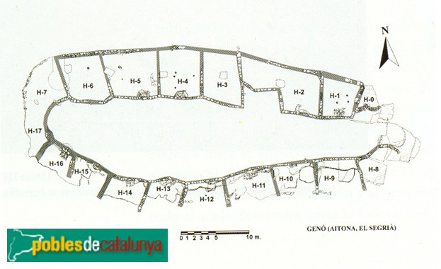 Aitona - Jaciment prehistòric de Genó. Recreació