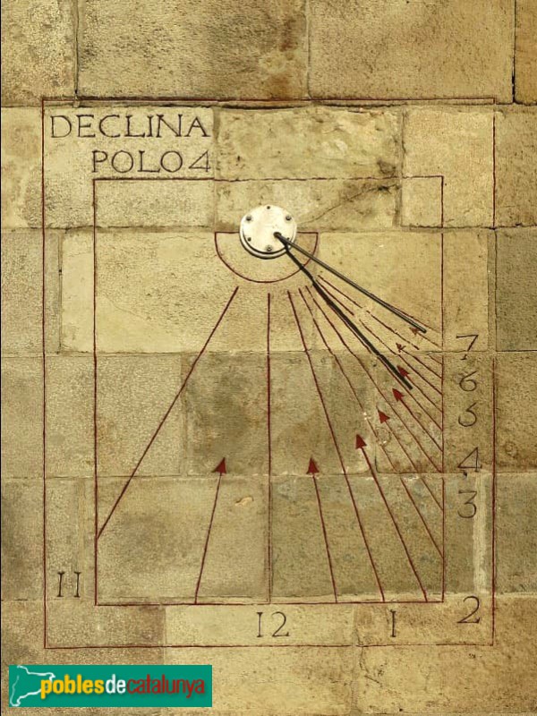 Barcelona - Castell de Montjuïc. Rellotge ponent torre guaita