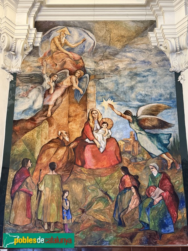 Seròs - Església de Santa Maria. Pintura del presbiteri, de Víctor P. Pallarès