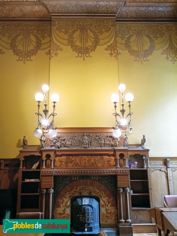 Barcelona - Palau de Justícia. Sala dels Advocats. Domènech i Montaner i Eusebi Arnau