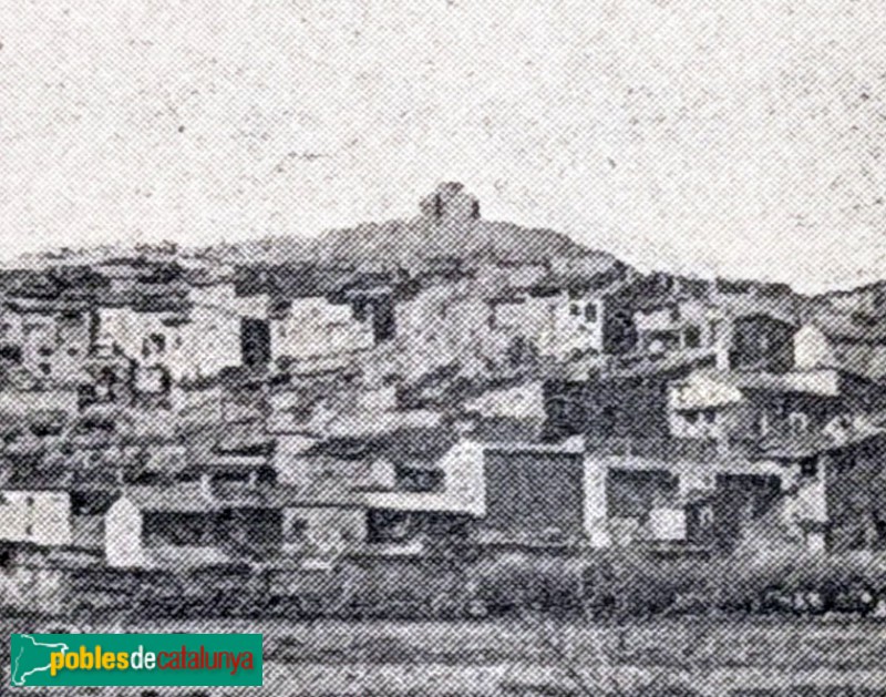 Almenar - Panoràmica del poble, amb el castell al fons