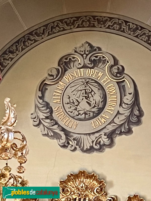Barcelona - Col·legi de Cirurgia. Detall ornamental de l’amfiteatre anatòmic