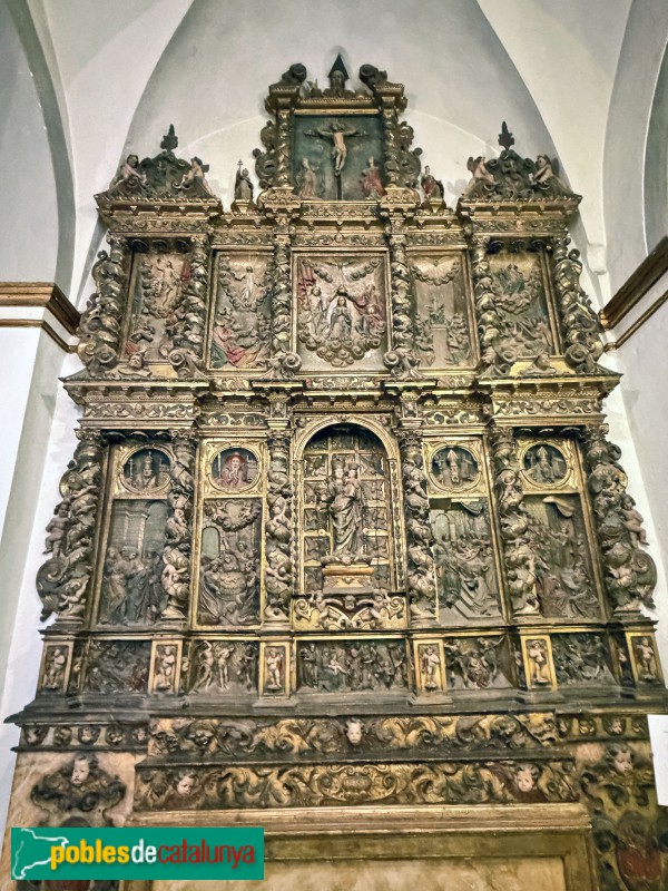 Sitges - Església de Sant Bartomeu i Santa Tecla. Retaule del Roser