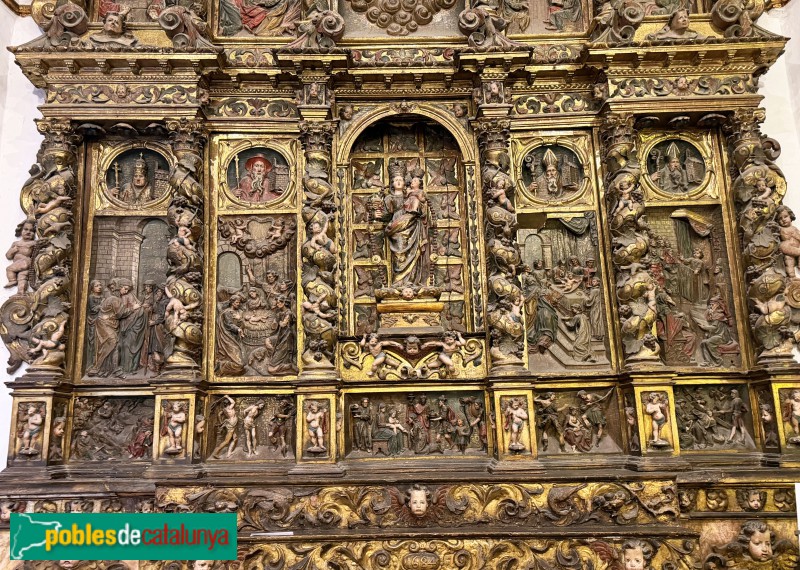 Sitges - Església de Sant Bartomeu i Santa Tecla. Retaule del Roser