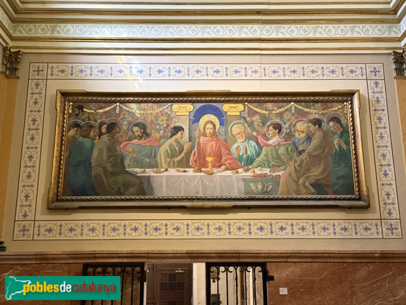 Sitges - Església de Sant Bartomeu i Santa Tecla. Quadre del Sant Sopar -Darius Vilàs-