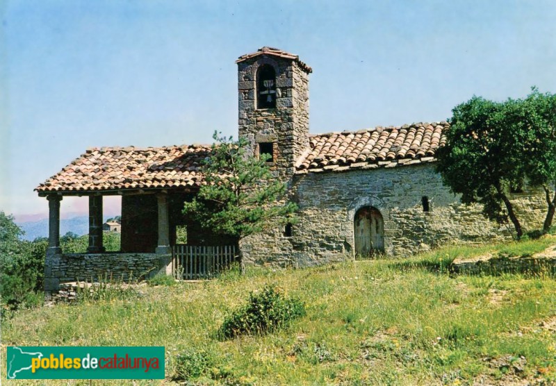 Tavertet - Església de Sant Corneli. Postal antiga