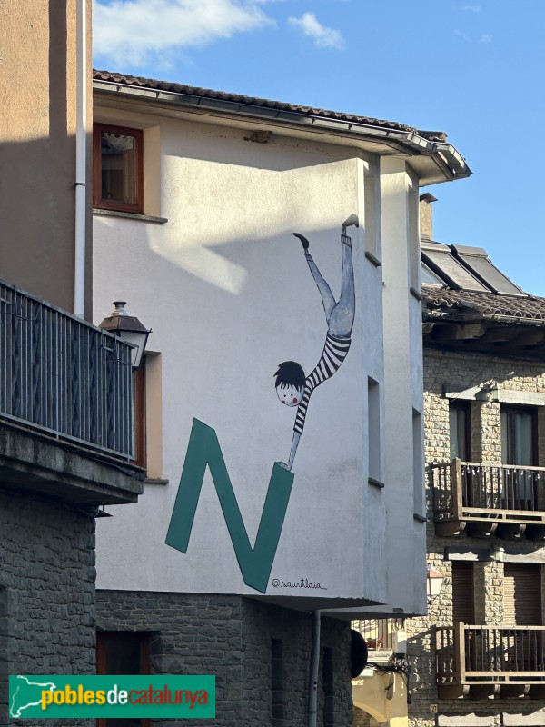 L'Esquirol - Mural <i>Lletres vives del poble</i> (Foto: Anna Corcoll, 2026) L'Esquirol - Mural <i>Lletres vives del poble</i>