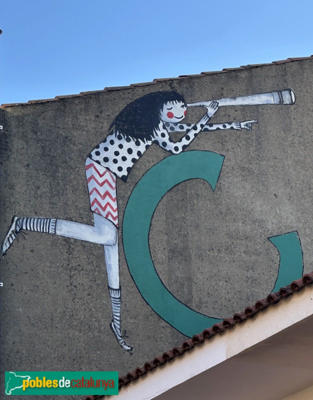 L'Esquirol - Mural <i>Lletres vives del poble</i> (Foto: Anna Corcoll, 2026) L'Esquirol - Mural <i>Lletres vives del poble</i>