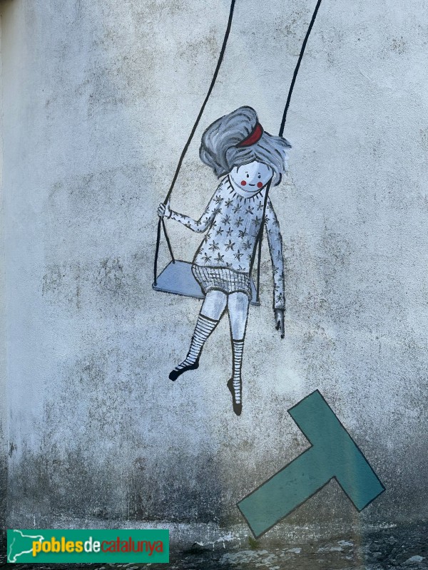 L'Esquirol - Mural <i>Lletres vives del poble</i> (Foto: Anna Corcoll, 2026) L'Esquirol - Mural <i>Lletres vives del poble</i>