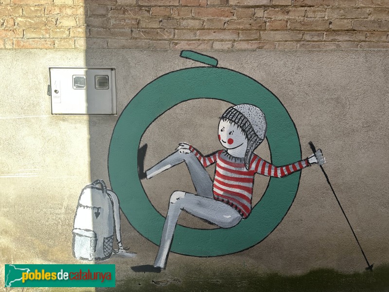 L'Esquirol - Mural <i>Lletres vives del poble</i> (Foto: Anna Corcoll, 2026) L'Esquirol - Mural <i>Lletres vives del poble</i>