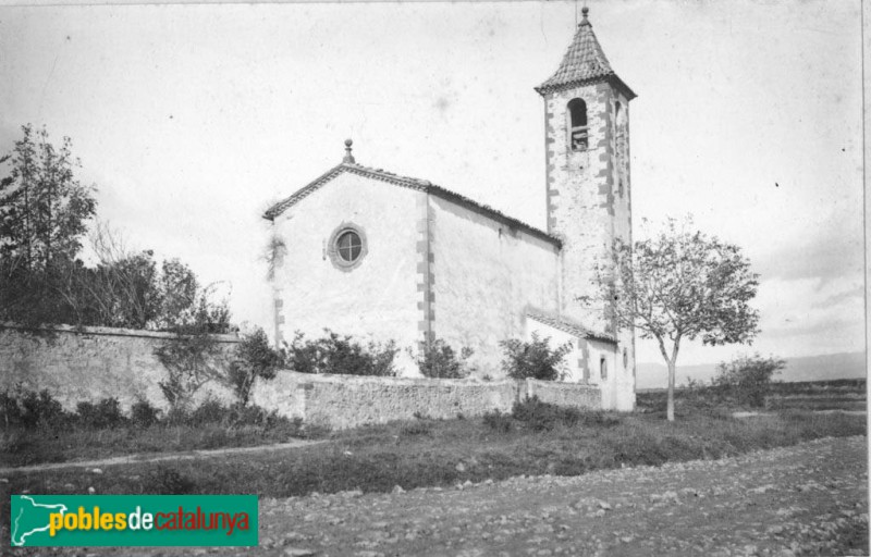 Les Masies de Roda - Església de Sant Miquel de la Guàrdia (Foto: <i>Josep Garrut - Arxiu Centre Excursionista de Catalunya-</i>, c.1931) Les Masies de Roda - Església de Sant Miquel de la Guàrdia