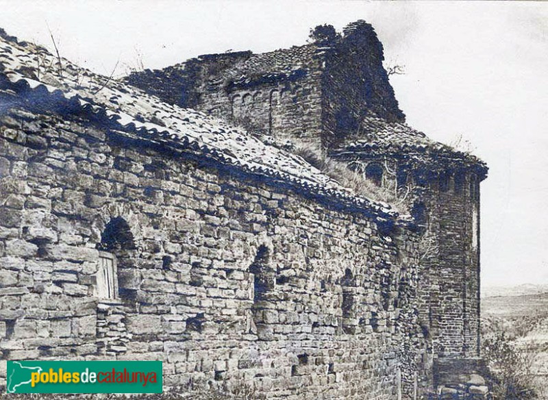 Les Masies de Roda - Monestir de Sant Pere de Casserres (Foto: <i>Francesc Xavier Parés - Arxiu Centre Excursionista de Catalunya-</i>, 1920-40) Les Masies de Roda - Monestir de Sant Pere de Casserres