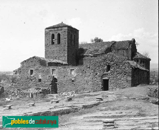 Les Masies de Roda - Monestir de Sant Pere de Casserres (Foto: <i>Frederic Juandó - Arxiu Centre Excursionista de Catalunya-</i>, 1900-30) Les Masies de Roda - Monestir de Sant Pere de Casserres