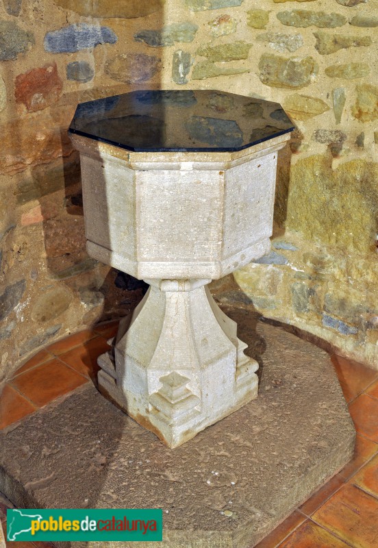Sant Gregori - Església de Sant Gregori. Pica baptismal (1588)