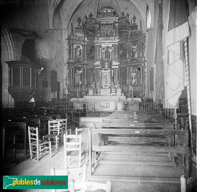 Calders - Església de Sant Vicenç (Foto: Josep Salvany -Fons Salvany. Biblioteca de Catalunya-, 1924) Calders - Església de Sant Vicenç