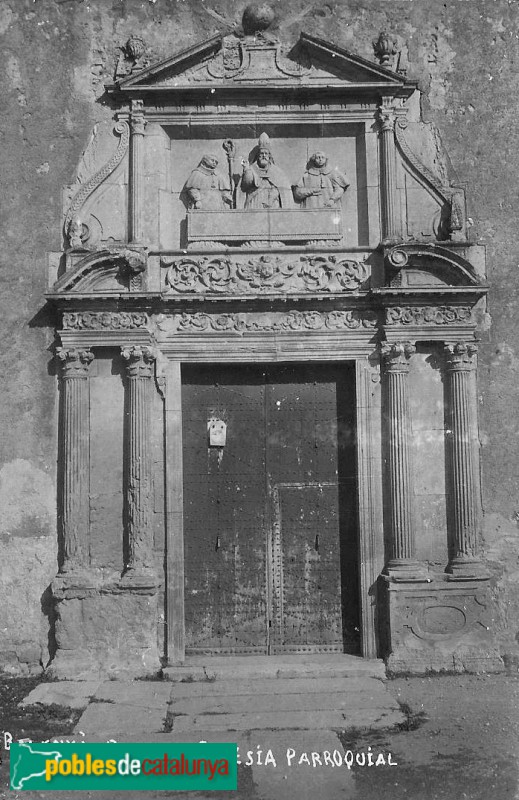 Balenyà - Santuari de la M.D. de l'Ajuda. Portada. Postal d'inicis del segle XX
