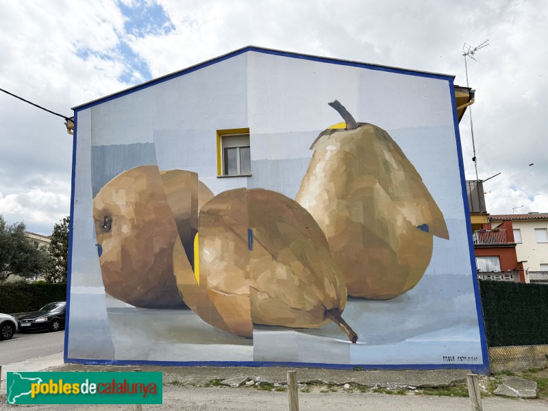 Calldetenes - Mural de Pablo Astrain <i>Oda a la errata</i> (FACC 2023) (Foto: Albert Esteves, 2026) Calldetenes - Mural de Pablo Astrain <i>Oda a la errata</i> (FACC 2023)