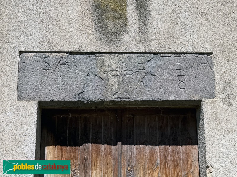 Manlleu - Església de Sant Esteve de Vila-setrú. Llinda de Cal Monjo (Foto: Albert Esteves, 2026) Manlleu - Església de Sant Esteve de Vila-setrú. Llinda de Cal Monjo