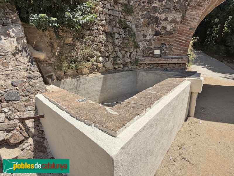 Aqüeducte de Cal Magrinyà. Bassa (Foto: Albert Esteves, 2026) Aqüeducte de Cal Magrinyà. Bassa