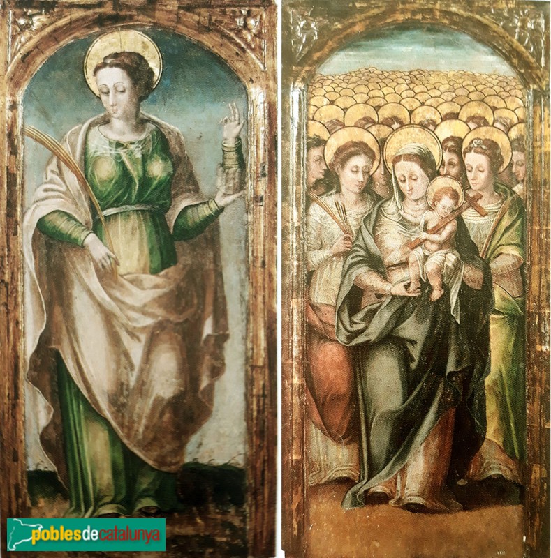 Museu de Reus. Santa Úrsula i les onze mil Verges i Santa Tecla, procedents de la Vilella Alta