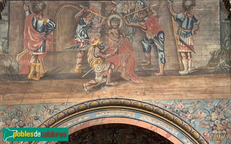 Poboleda - Església de Sant Pere. Pintures murals