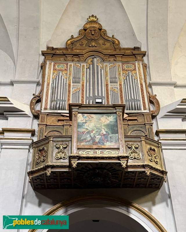 Poboleda - Església de Sant Pere. Orgue barroc