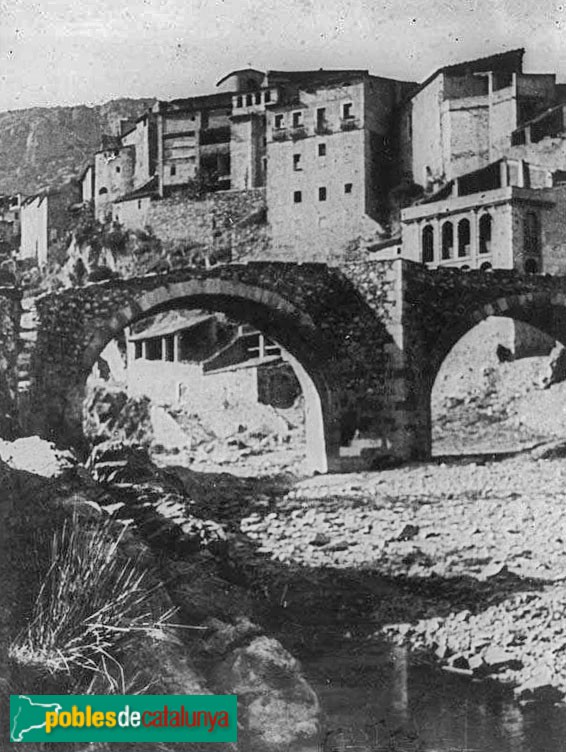 La Vilella Baixa - Pont Gran (Foto: <i>Joan Cubells - Arxiu Centre Excursionista de Catalunya-</i>, 1922) La Vilella Baixa - Pont Gran