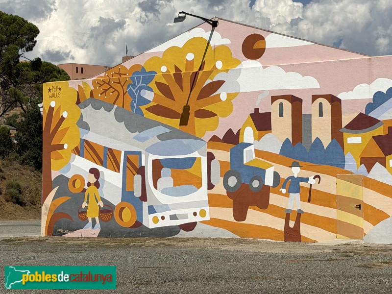 Falset - Mural <i>Autocars Domènech</i>