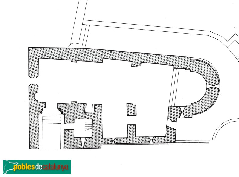 Meranges - Església de Sant Serni. Planta. <i>Cartell in situ</i> Meranges - Església de Sant Serni. Planta. <i>Cartell in situ</i>