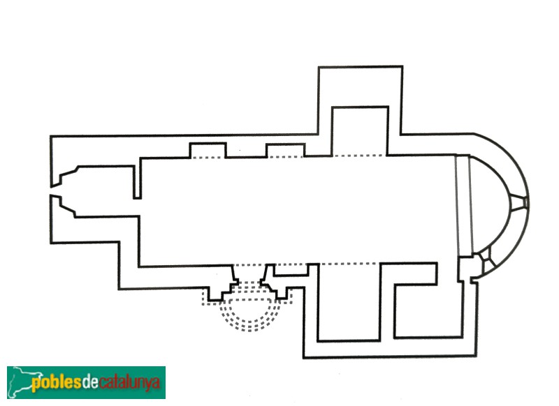 Bolvir - Església de Santa Cecília. Planta. <i>Cartell in situ</i> Bolvir - Església de Santa Cecília. Planta. <i>Cartell in situ</i>