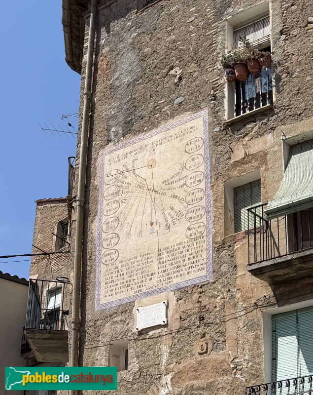 Porrera - Rellotge de sol del Portal