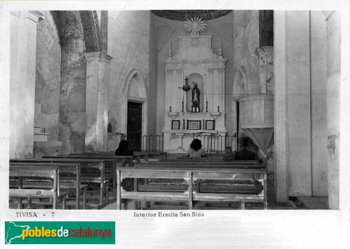Tivissa - Ermita de Sant Blai. Postal antiga