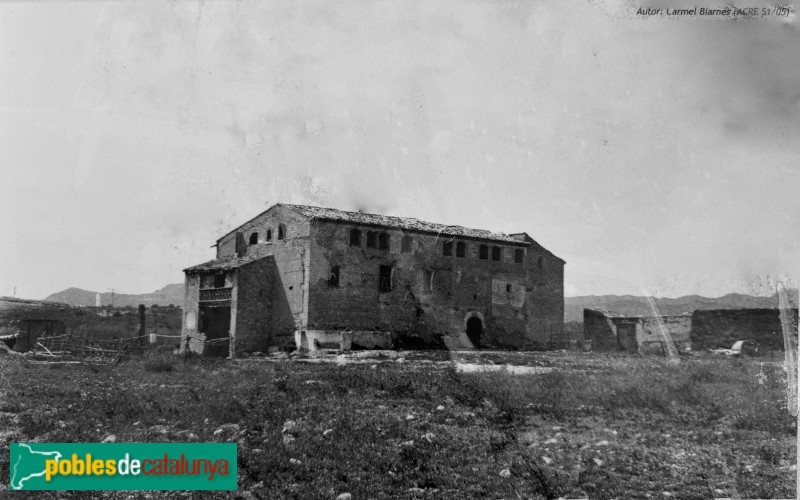 Móra la Nova - Mas de la Coixa (Foto: Carmel Biarnés, ACRE -cartell in situ-, Inicis del segle XX) Móra la Nova - Mas de la Coixa