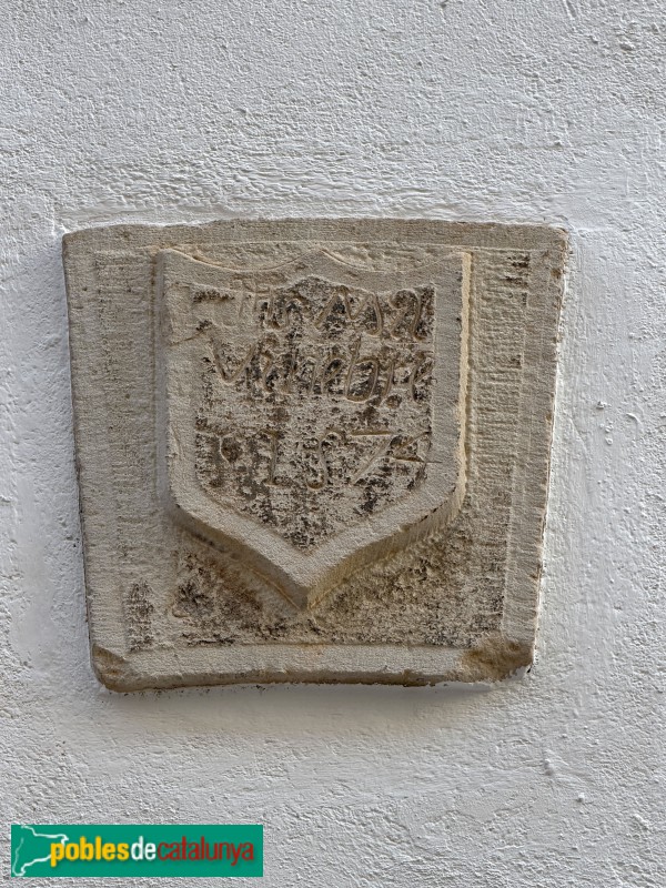 Vinebre - Escut de 1574 (Foto: Albert Esteves, 2026) Vinebre - Escut de 1574