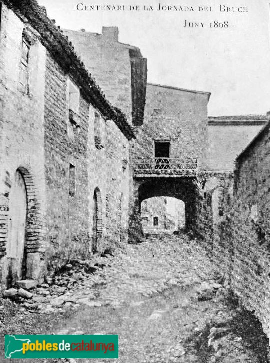 El Bruc - Carrer de la Parròquia a inicis del segle XX El Bruc - Carrer de la Parròquia a inicis del segle XX
